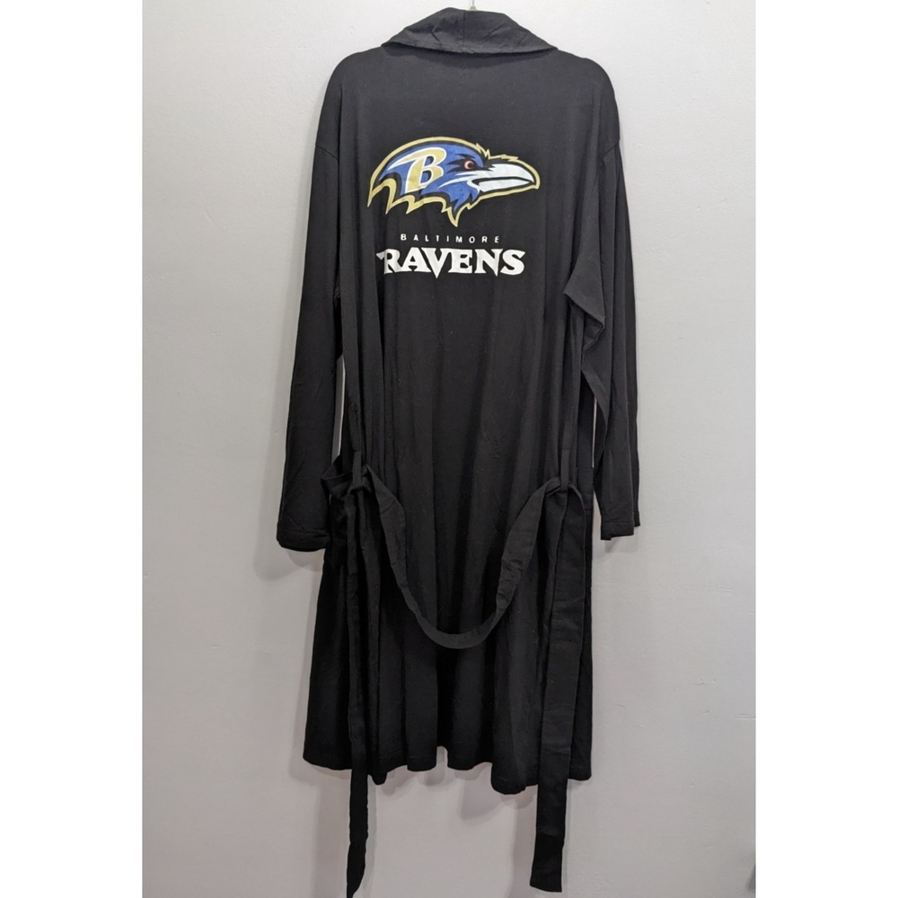 Baltimore Ravens 100% Cotton Robe One Size Adult Unisex Black Football Sports